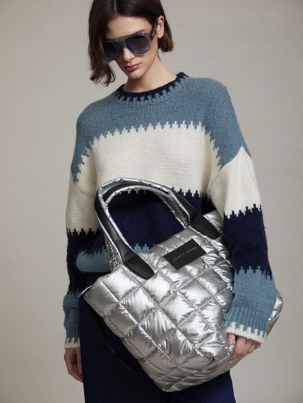 Intarsia stripes sweater