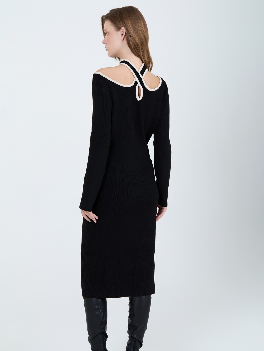 Vestido punto perlado 1