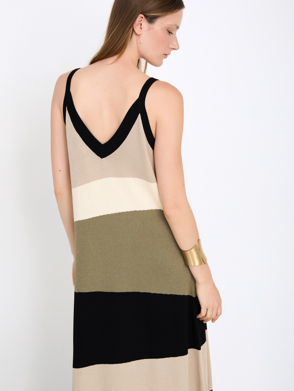 Colorblock intarsia dress 4