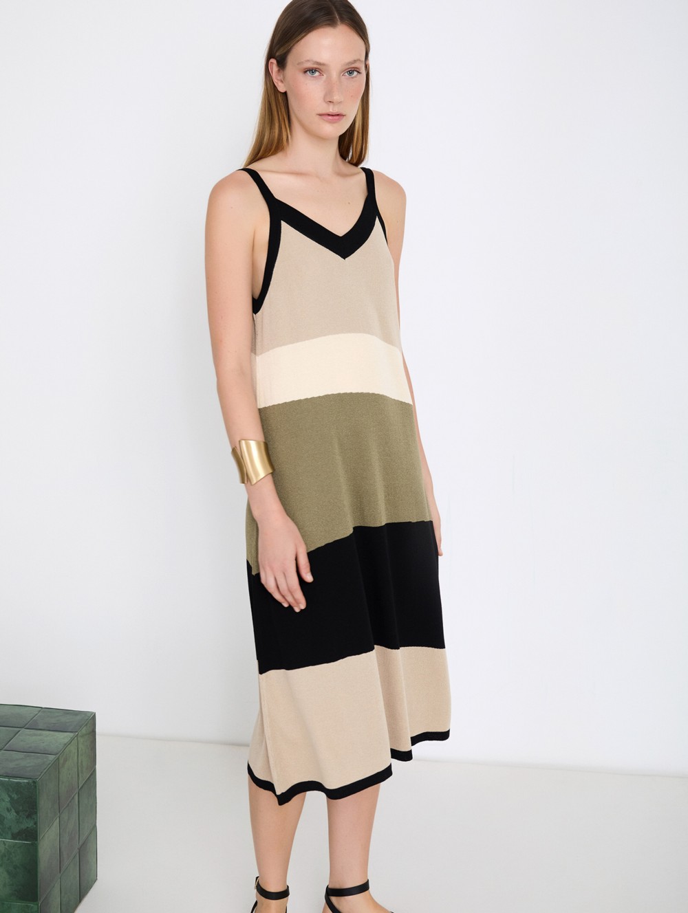 Colorblock intarsia dress 3