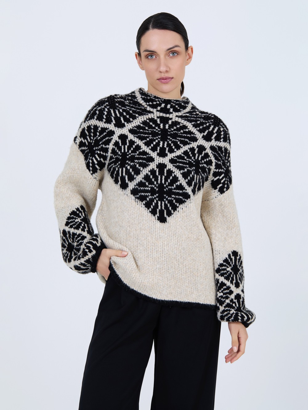 Pull en maille jacquard