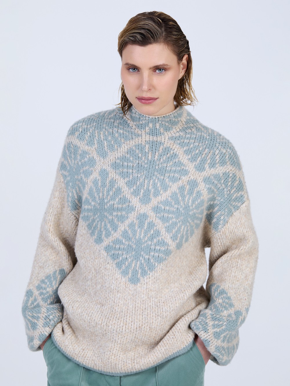 Pull en maille jacquard 1