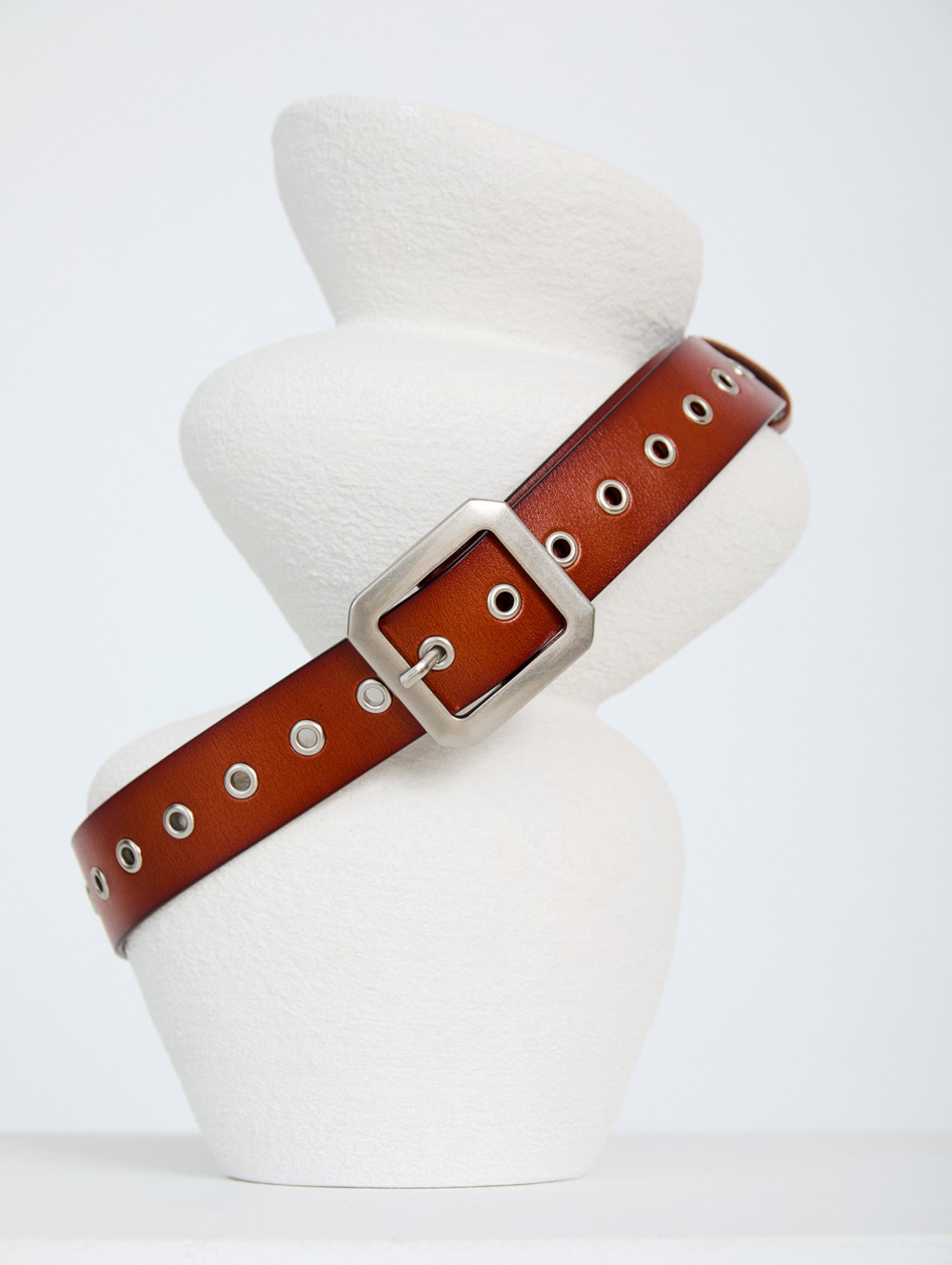 Studded leather belt
