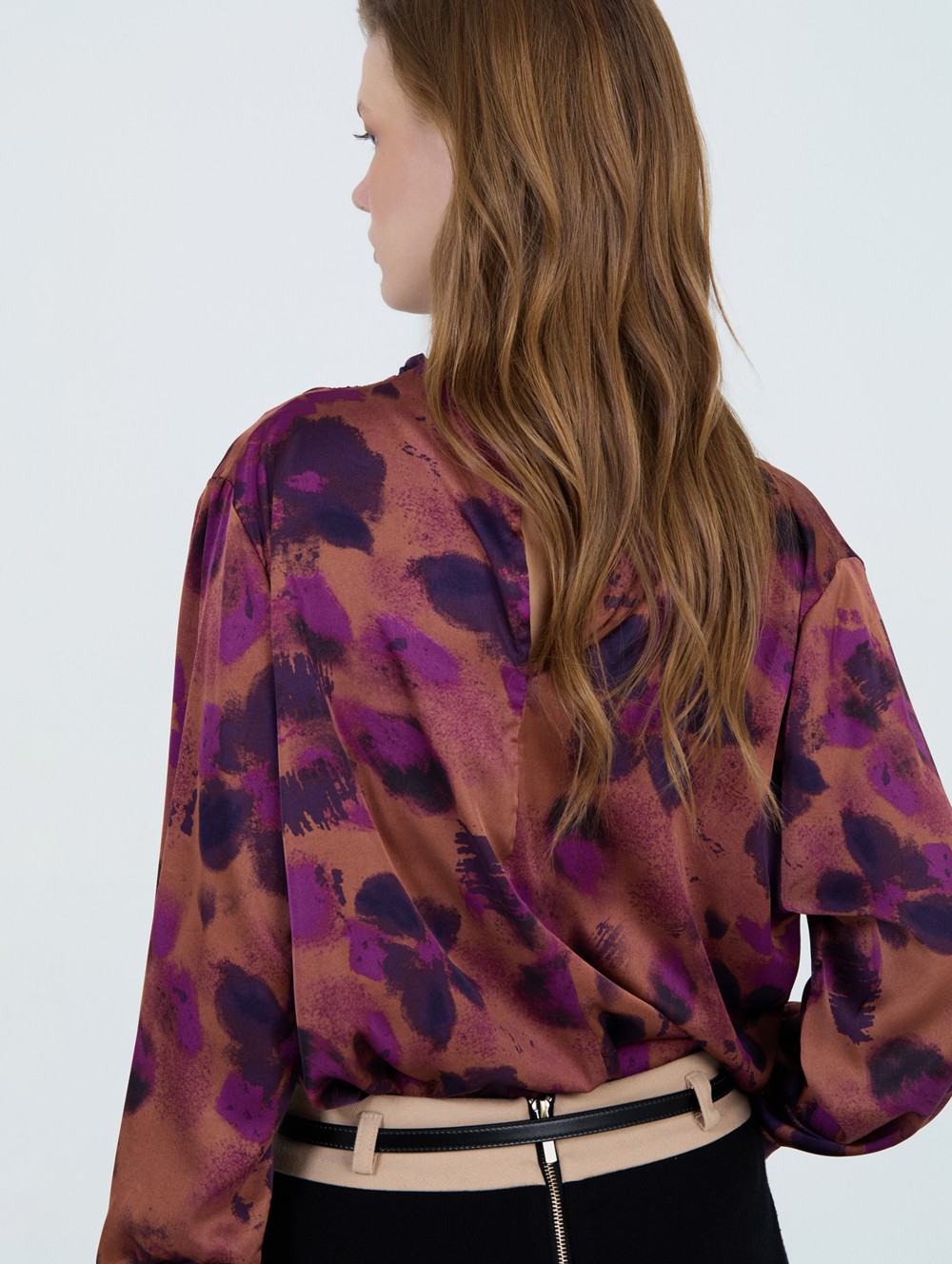 Floral satin blouse 3
