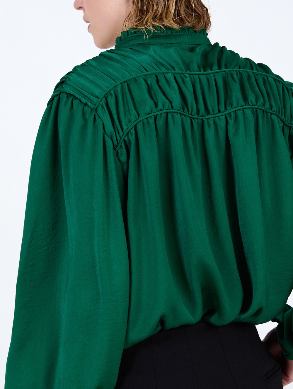 Satin ruffle blouse 6