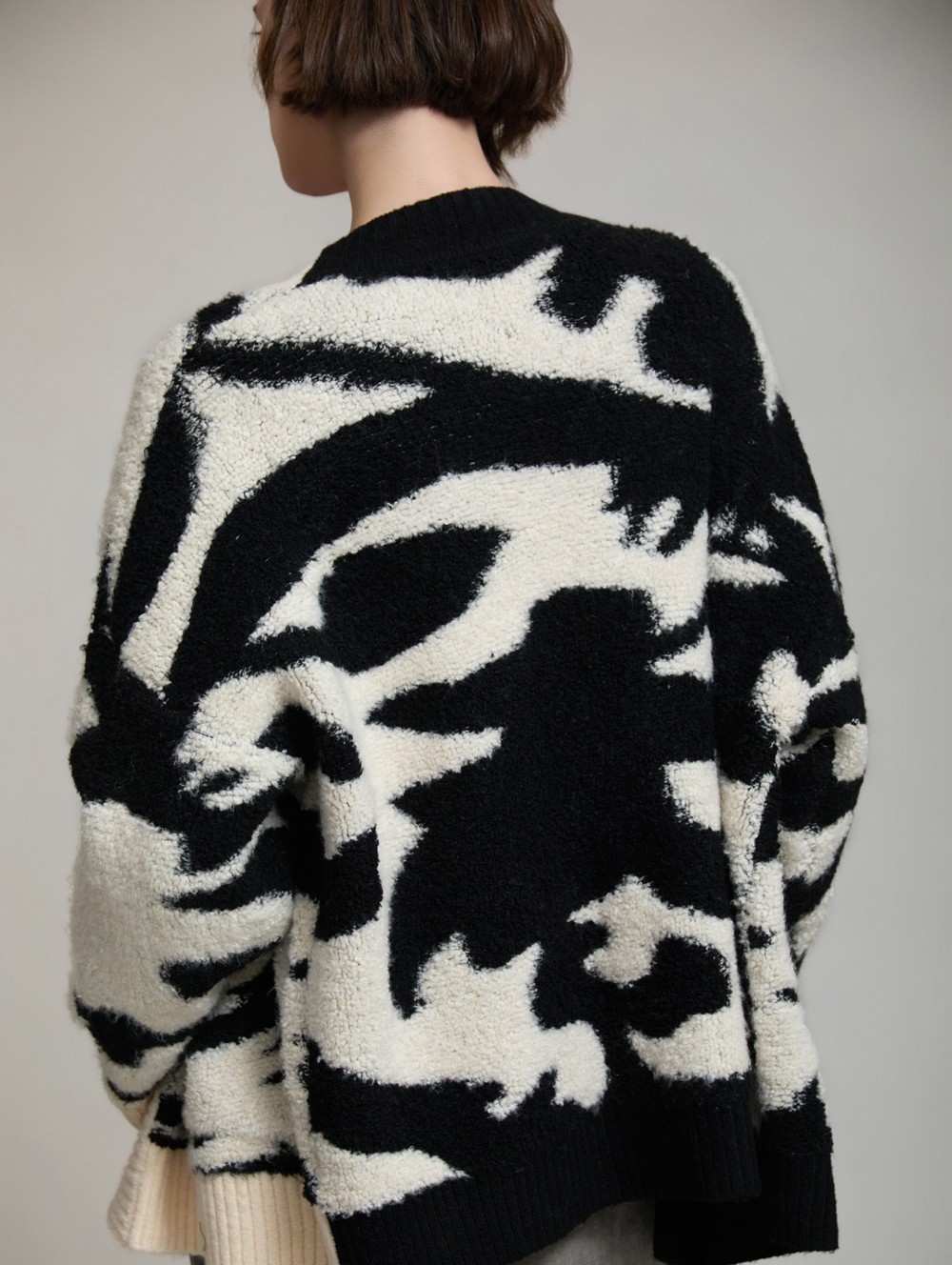 Bicolor jacquard jacket