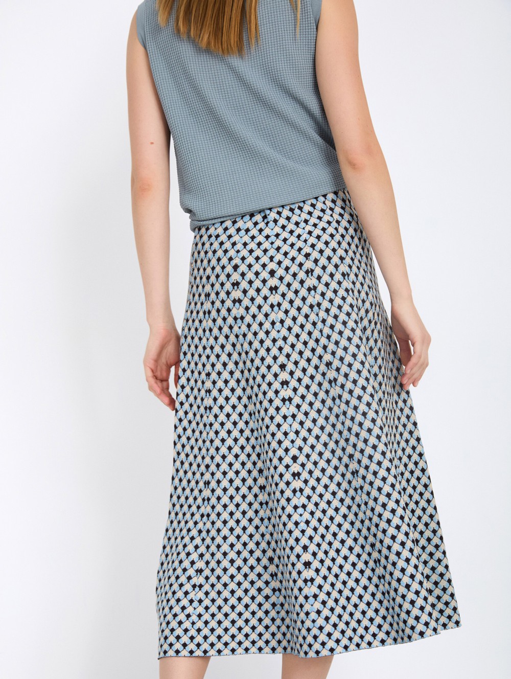 Geometric knit skirt