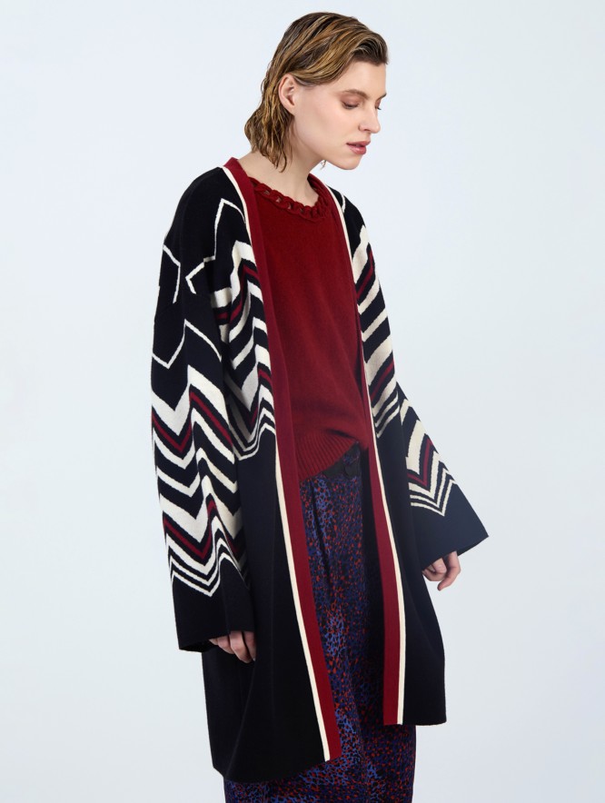 Chaqueta punto jacquard