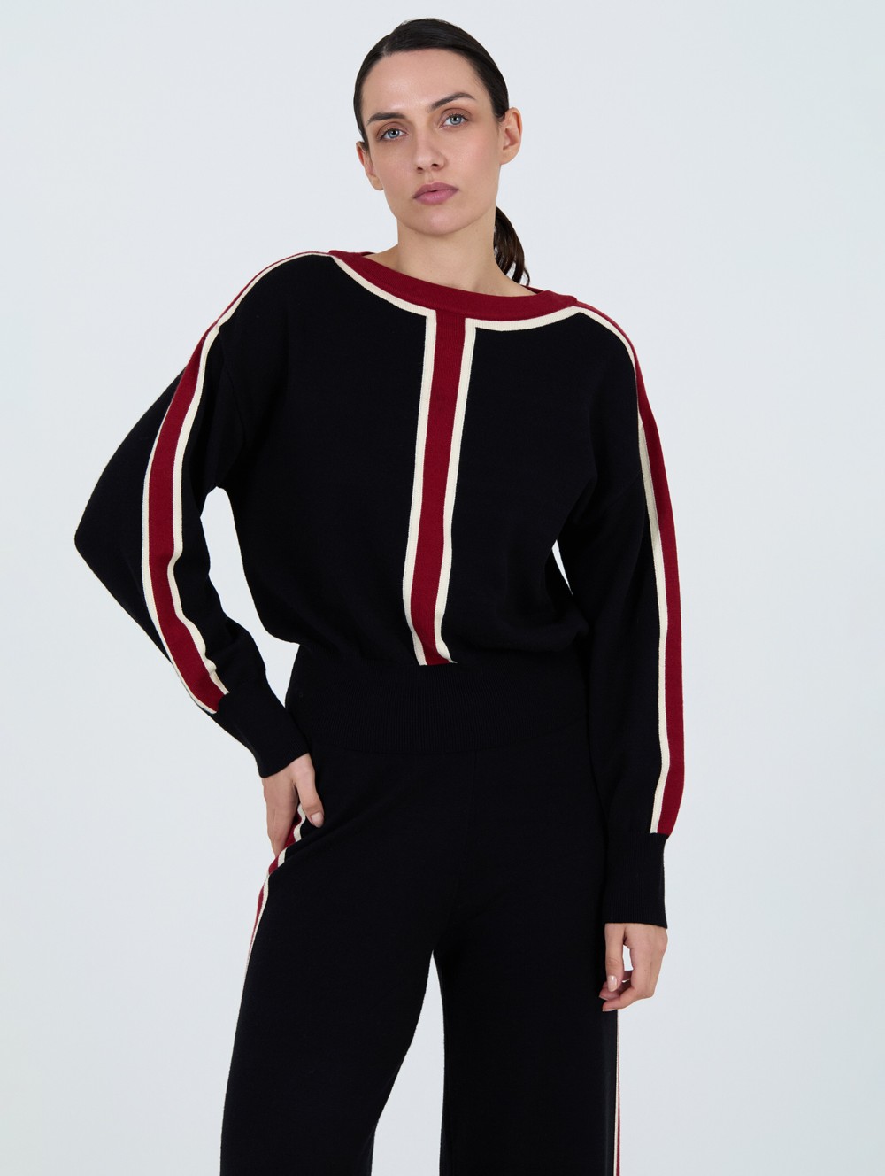 Jersey intarsia rayas 1