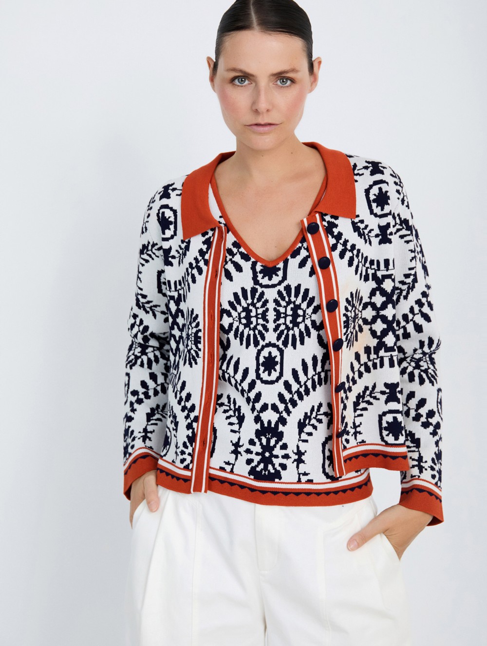 Chaqueta punto jacquard 1