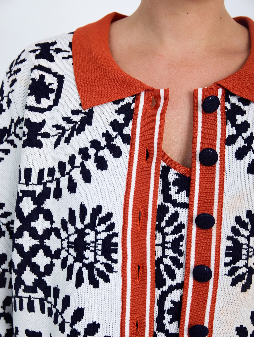 Jacquard knit jacket