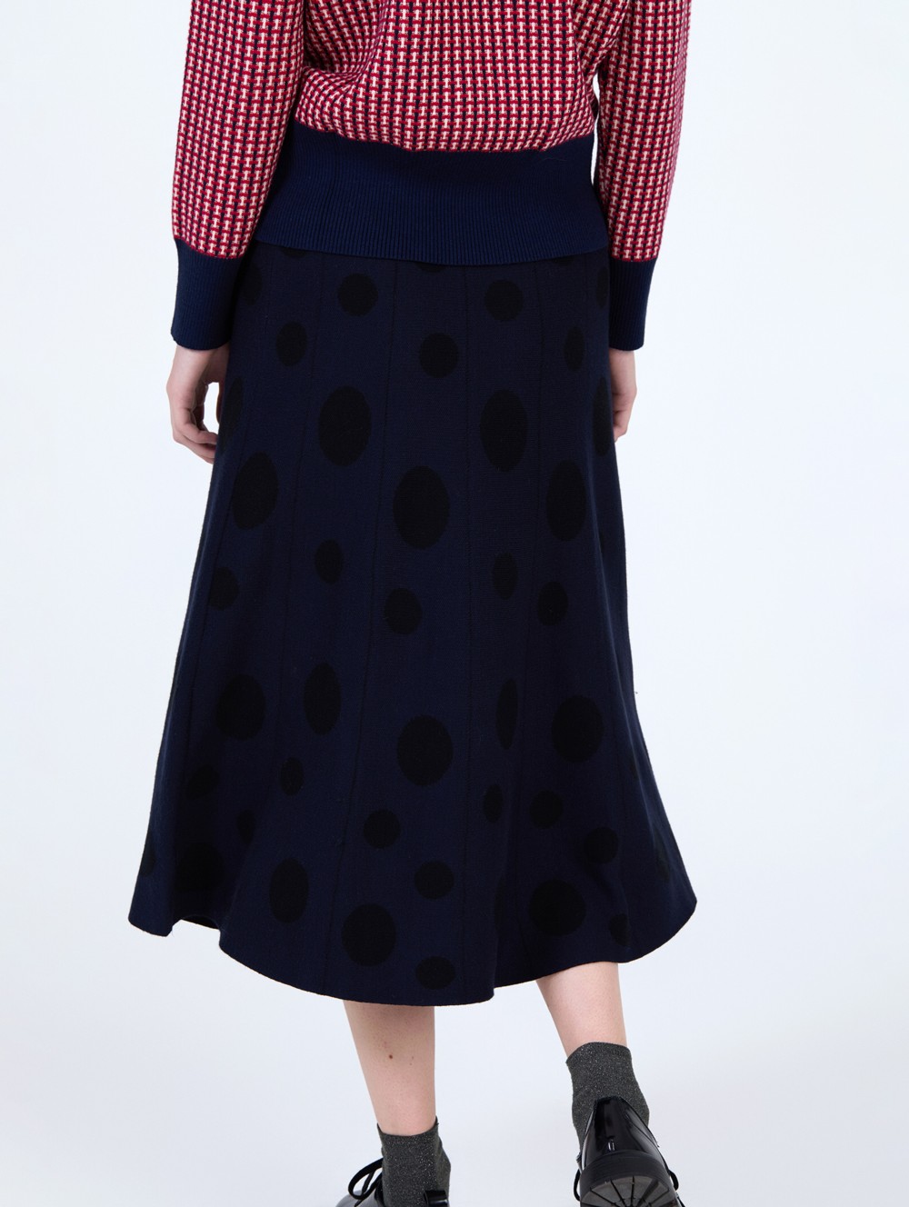 Falda jacquard círculos 3