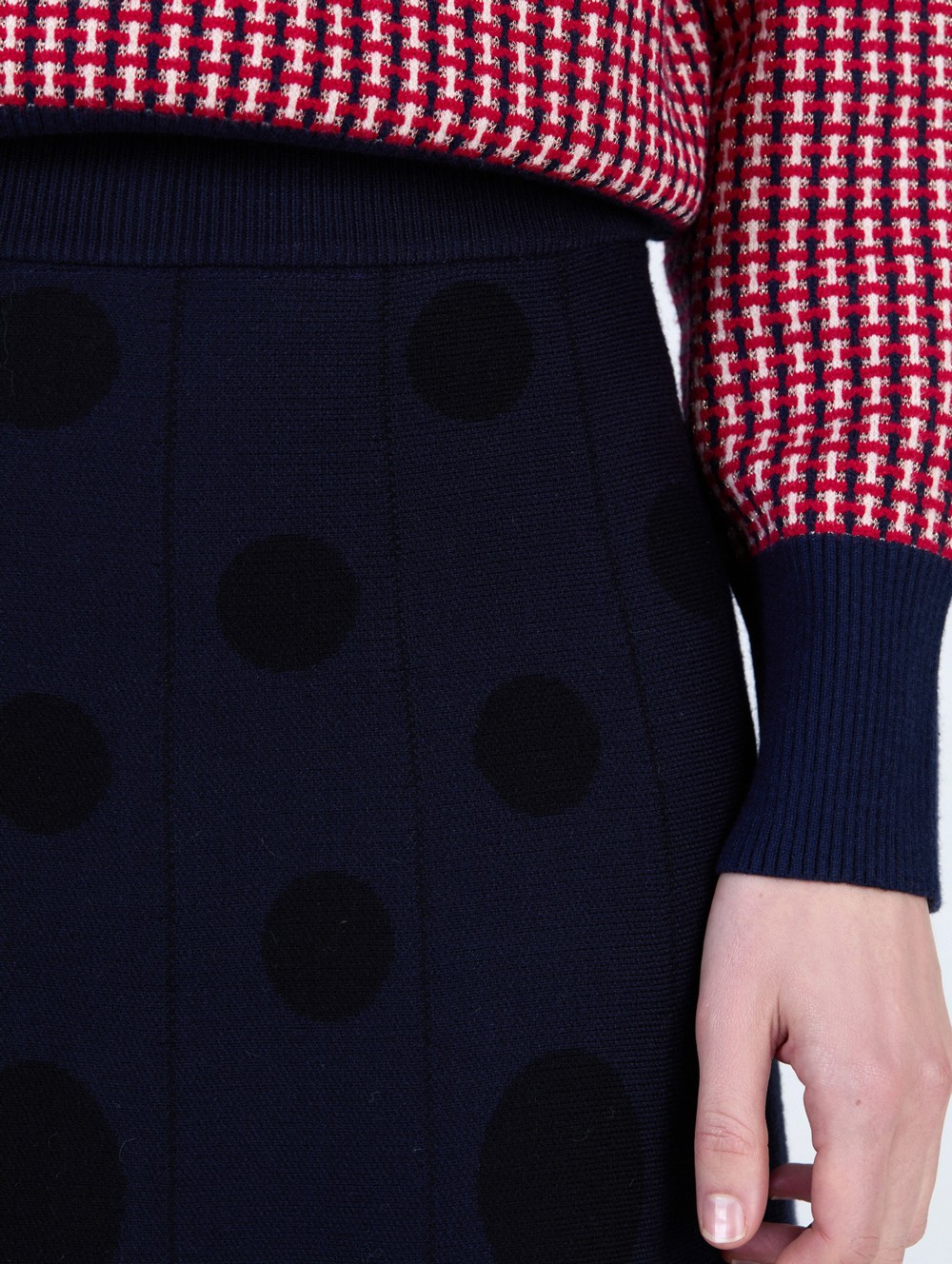 Falda jacquard círculos 5