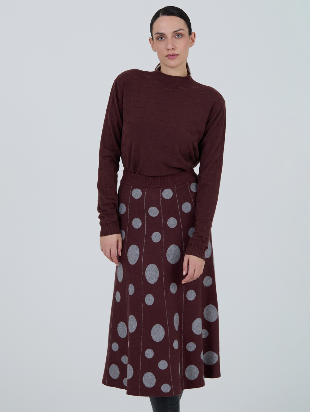 Falda jacquard círculos 3