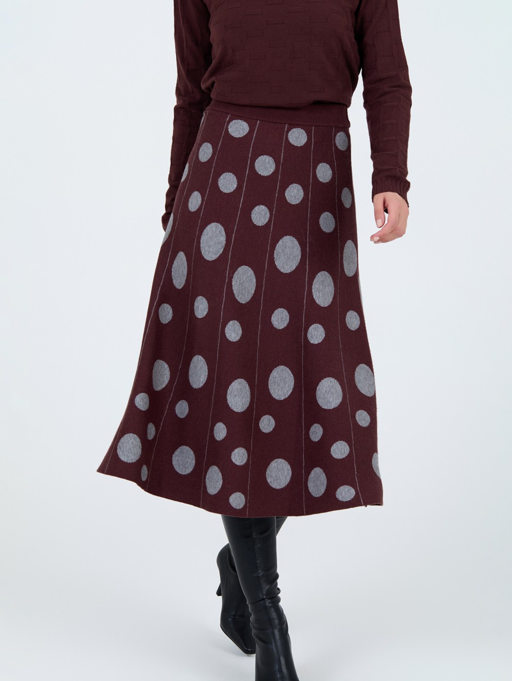 Falda jacquard círculos 6