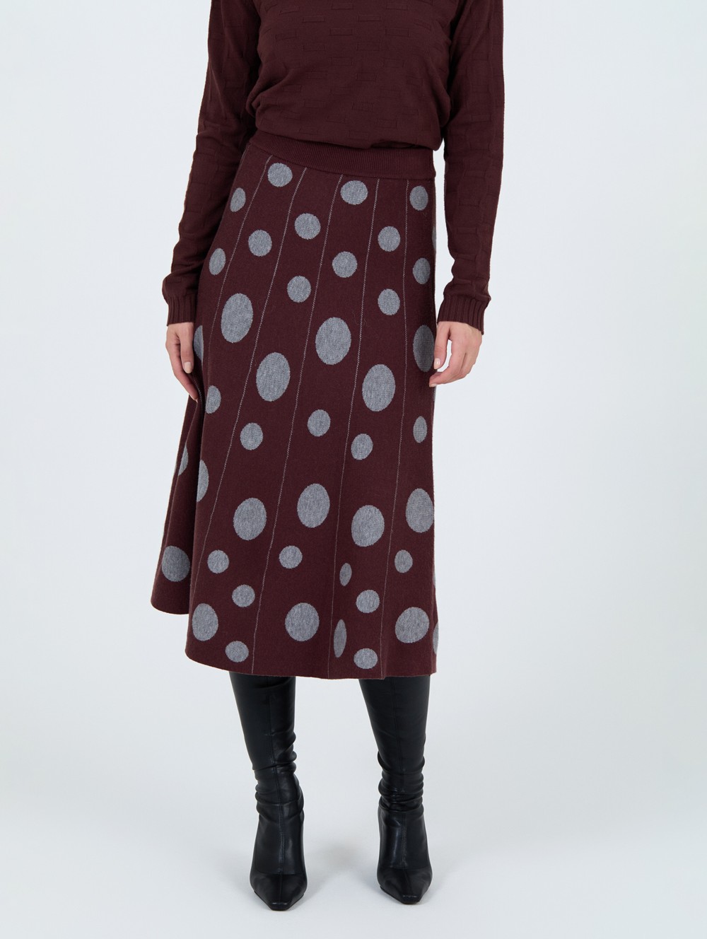 Falda jacquard círculos 7
