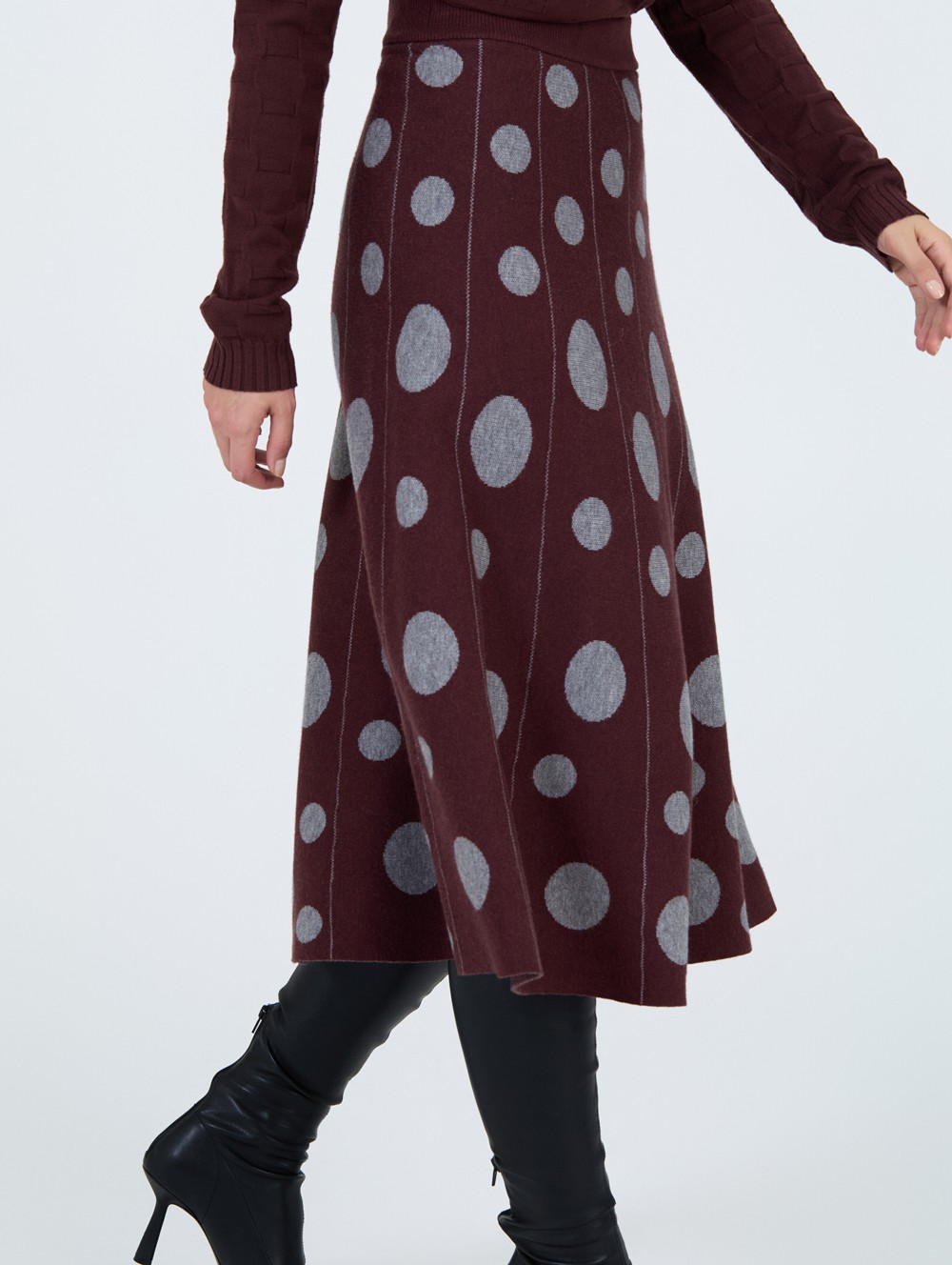 Falda jacquard círculos 2