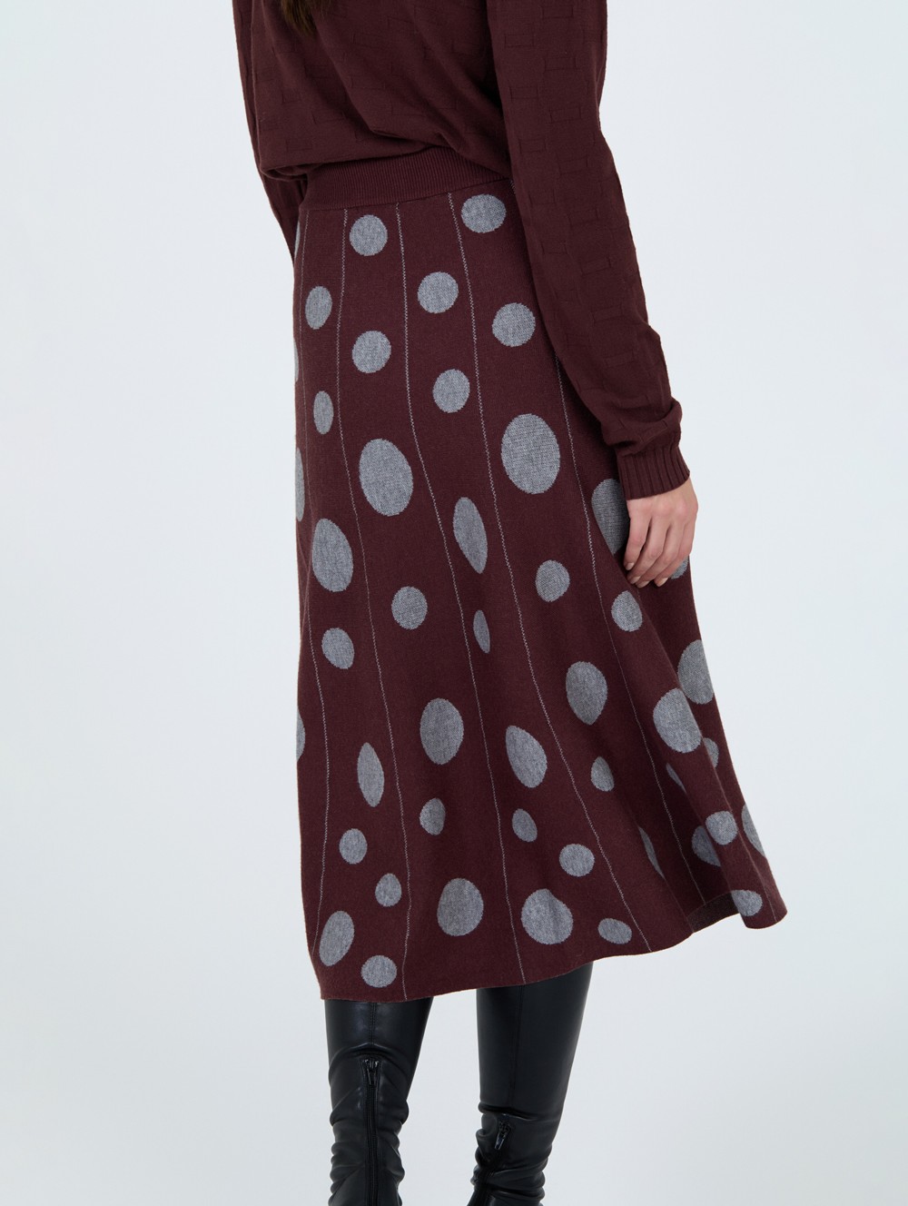 Falda jacquard círculos 4