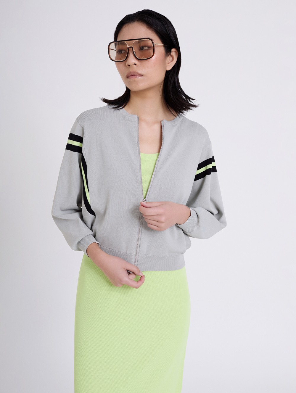 Viscose knitted jacket