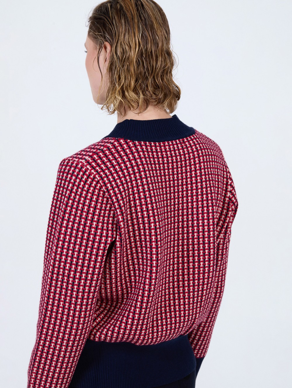 Pull jacquard avec fils de lurex 3