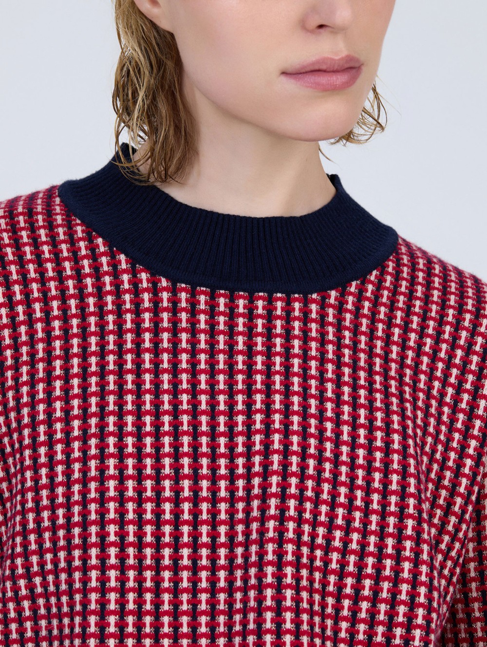 Pull jacquard avec fils de lurex 4