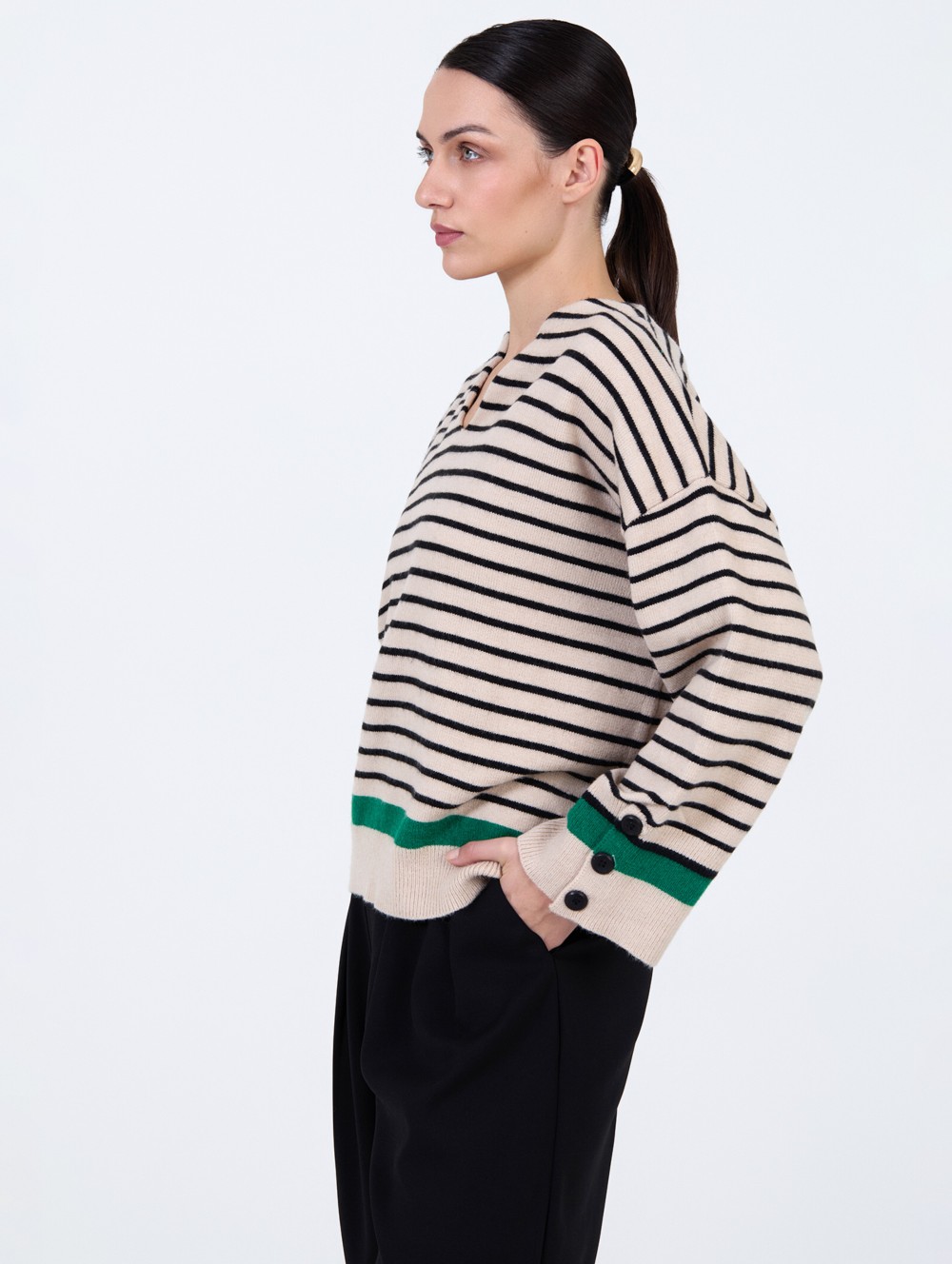 Jersey listado contraste 1