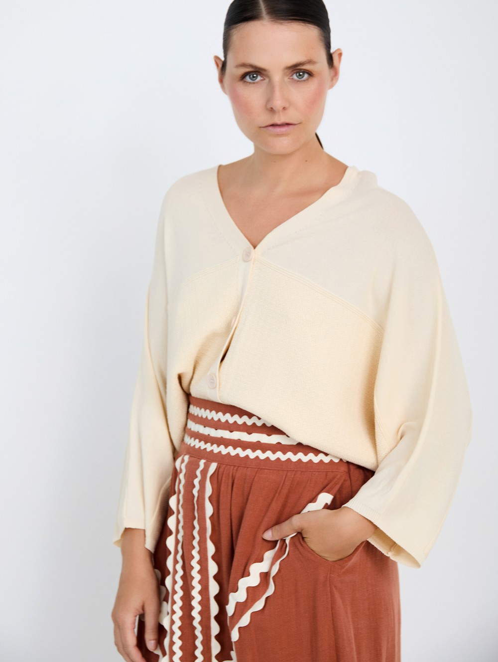 Cardigan with textured detail