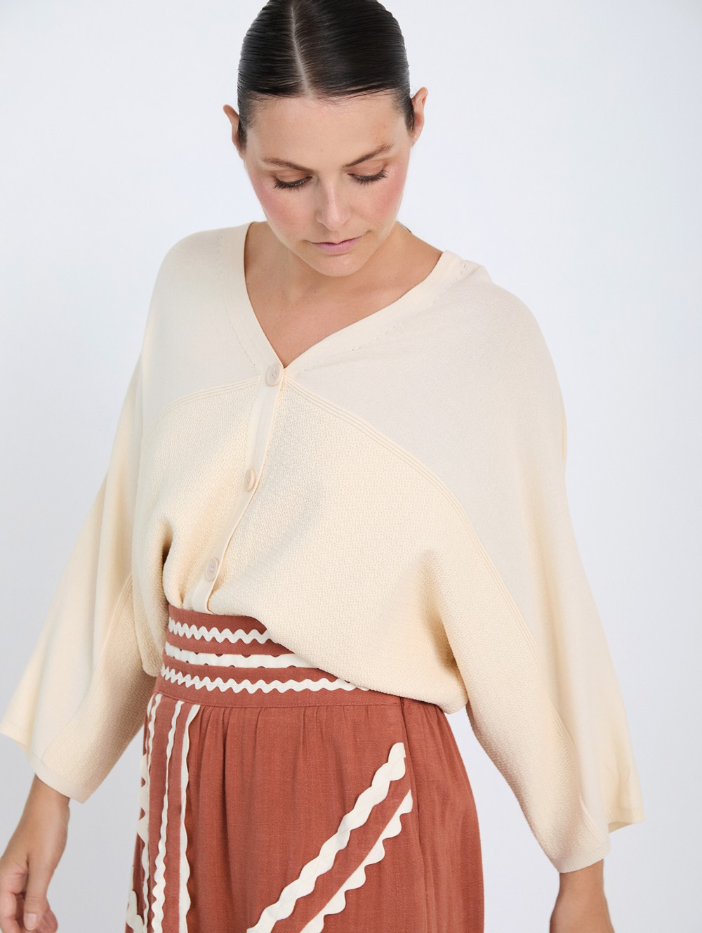 Cardigan with textured detail