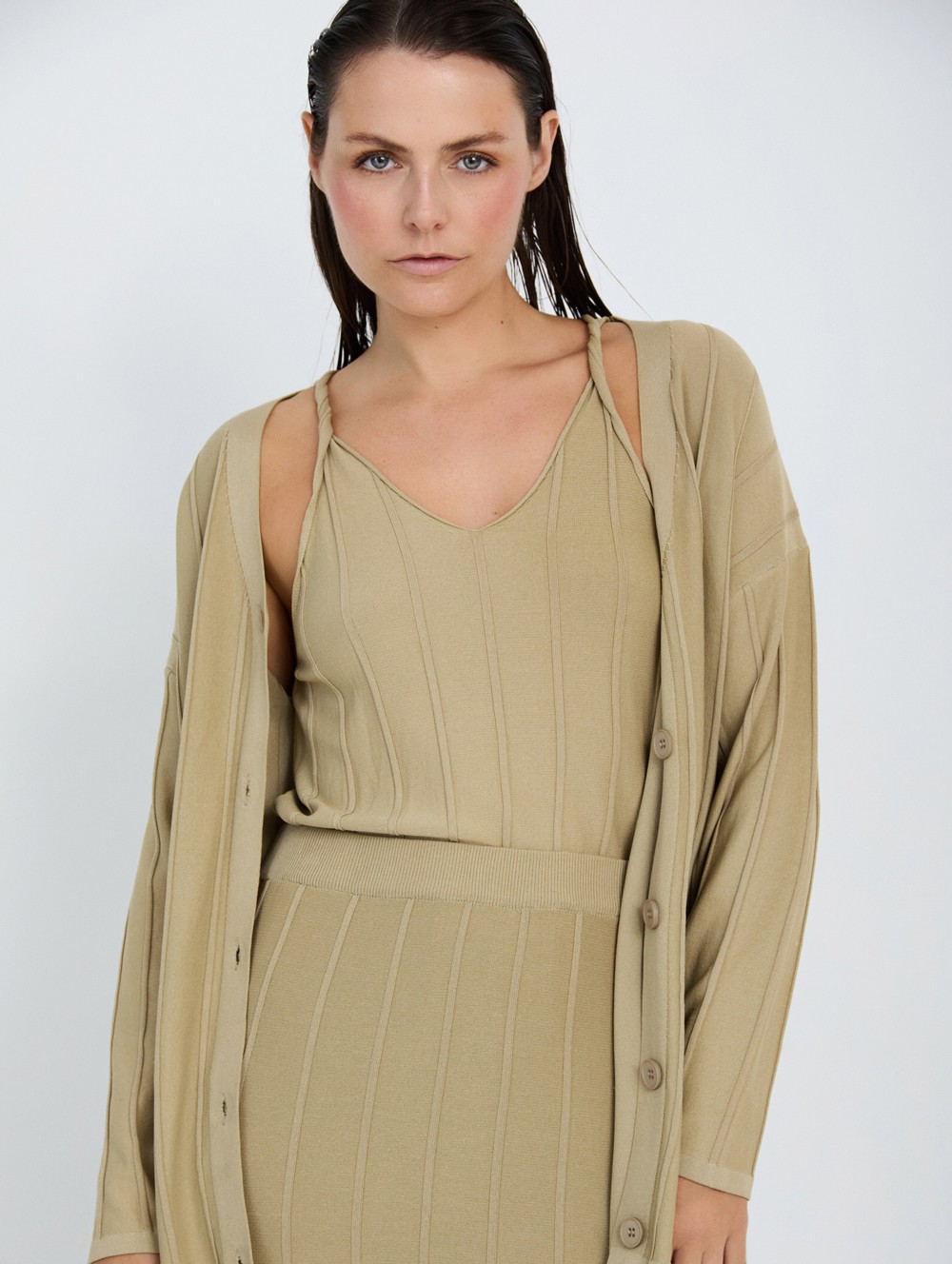 Ribbed knit jacket 1