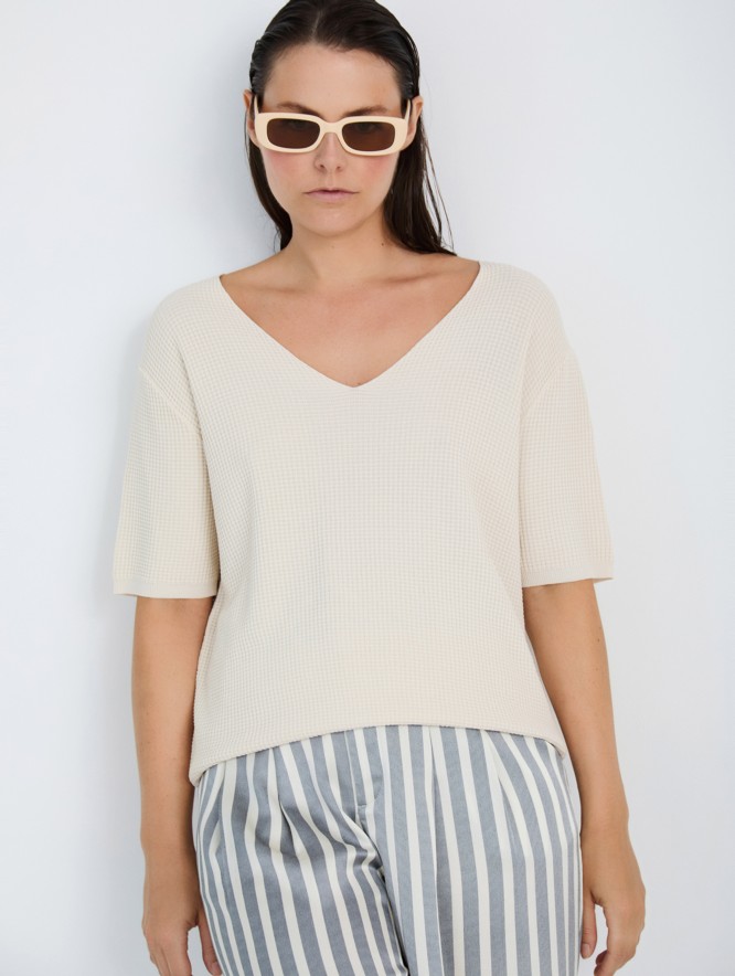 Textured knit top