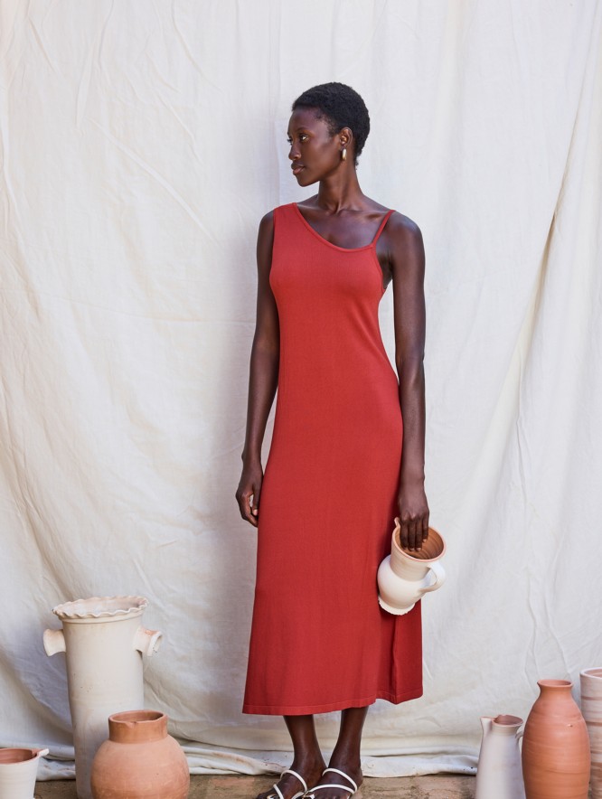 Vestido punto asimétrico