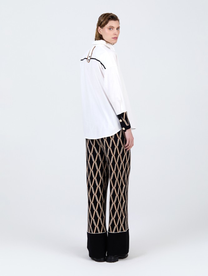 Camisa popelín jacquard