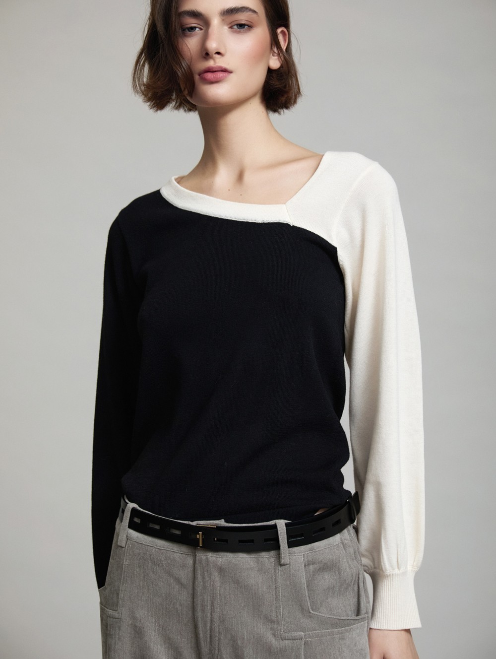 Bicolor soft sweater