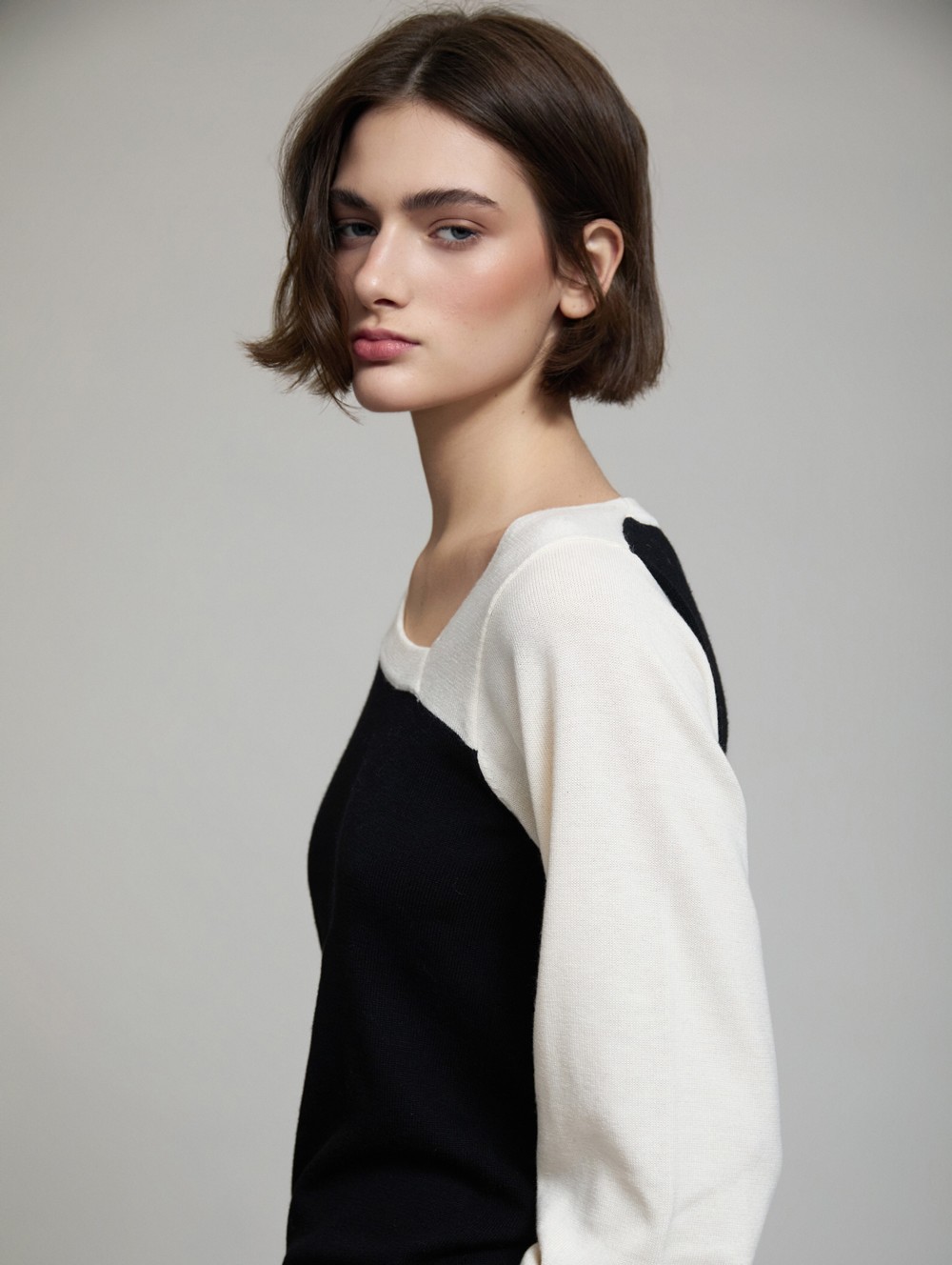 Bicolor soft sweater