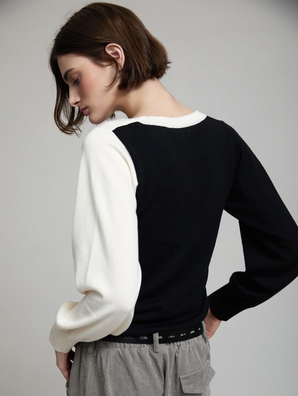 Bicolor soft sweater