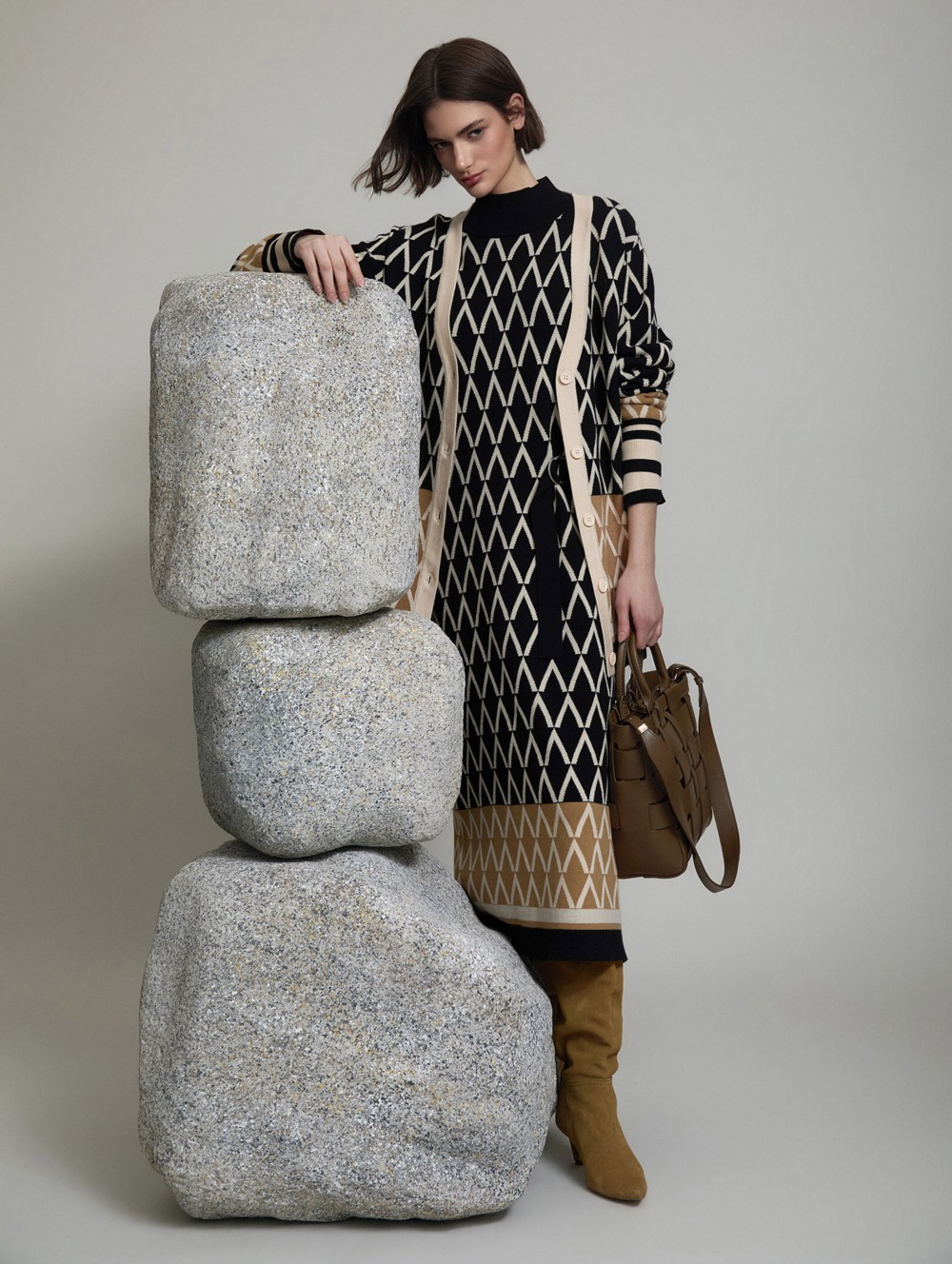 Jacquard geometric jacket