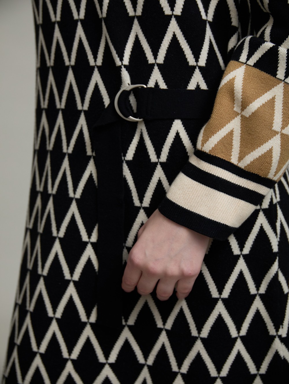 Geometric jacquard dress
