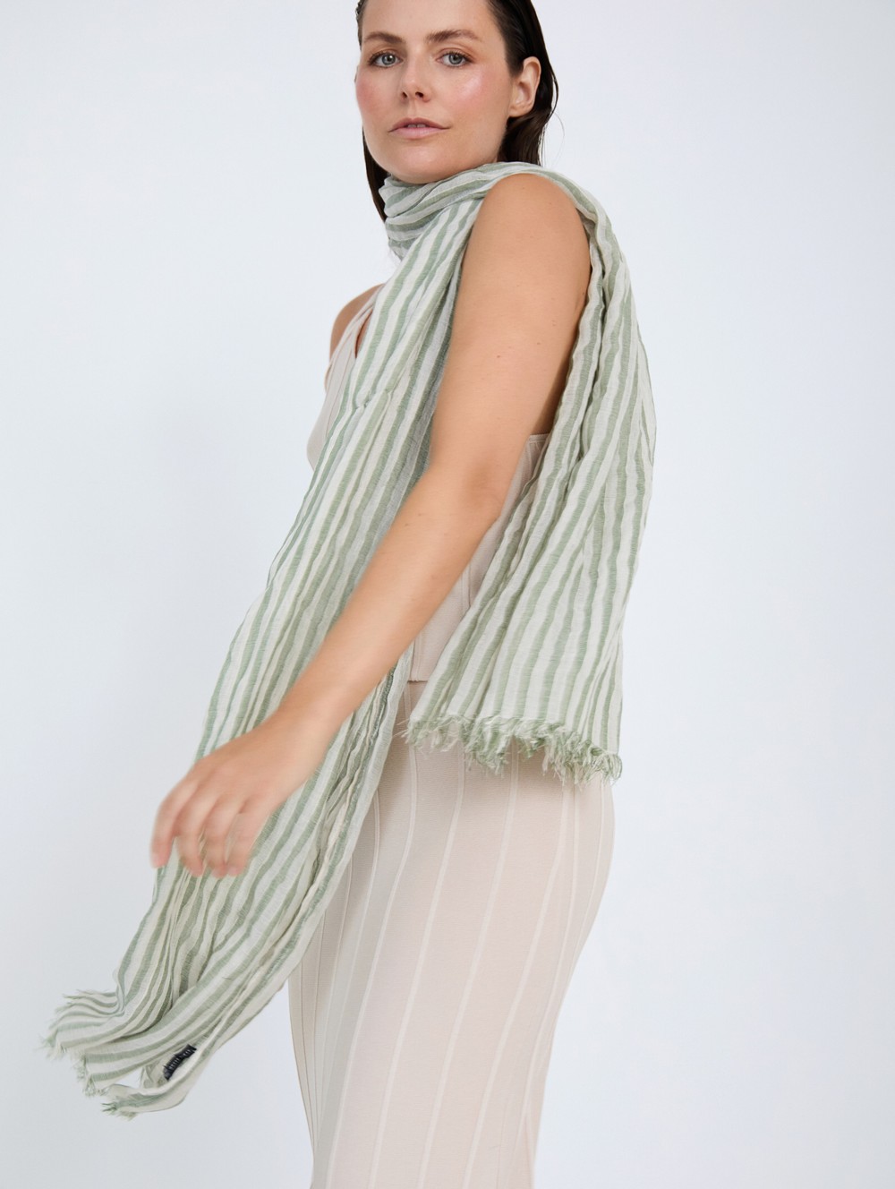 Rustic striped scarf