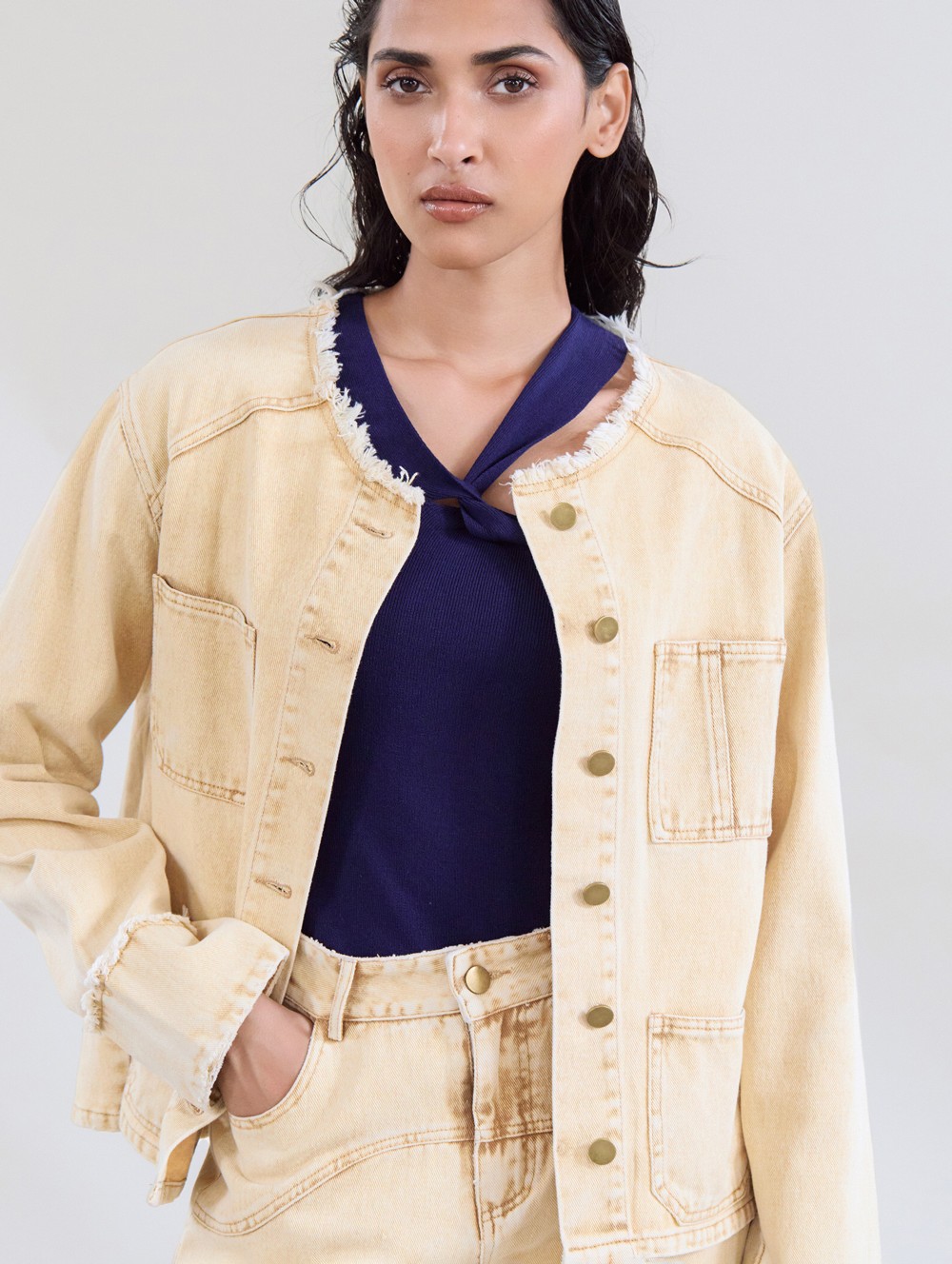 Cazadora tejana efecto lavado