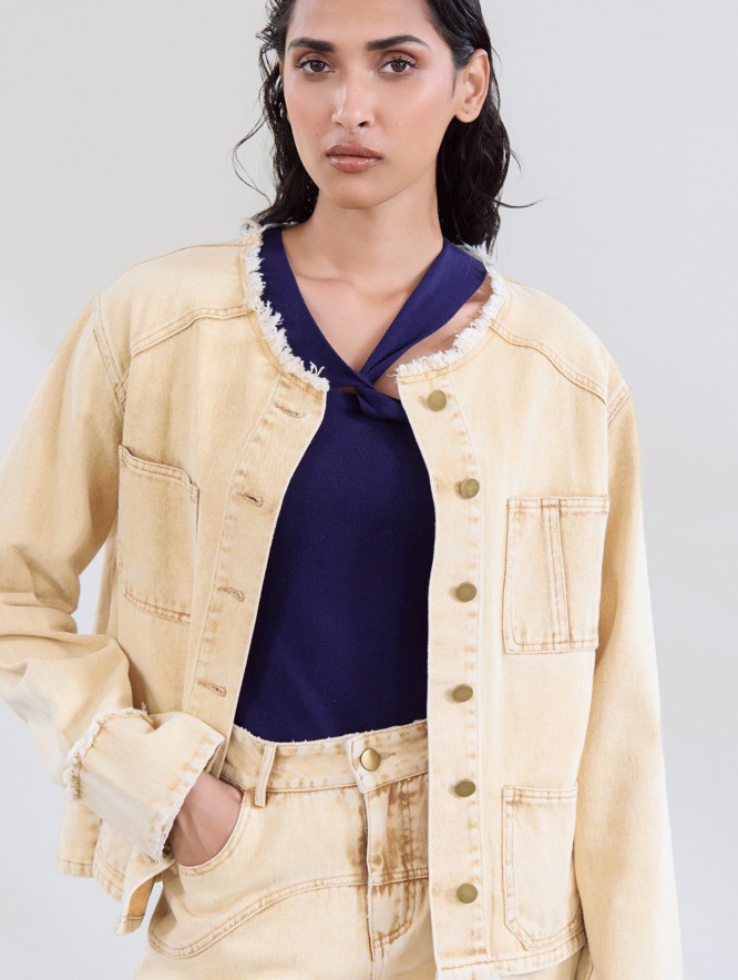 Cazadora tejana efecto lavado
