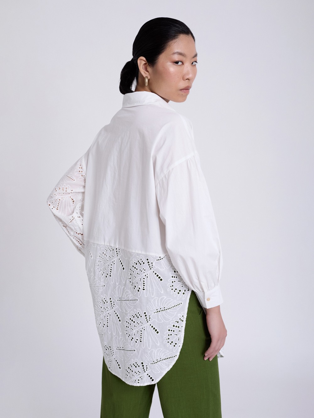 Camisa bordado suizo y popelín 2