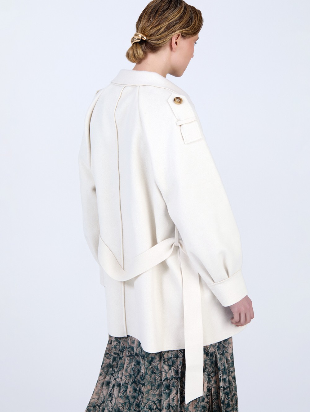 Manteau trench en drap de laine 4