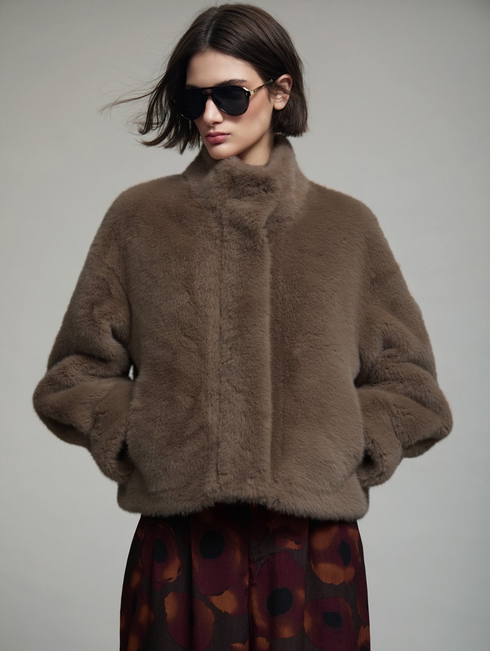 Faux fur jacket