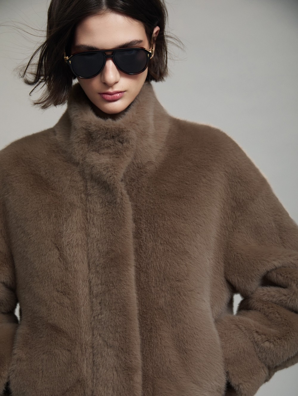 Faux fur jacket