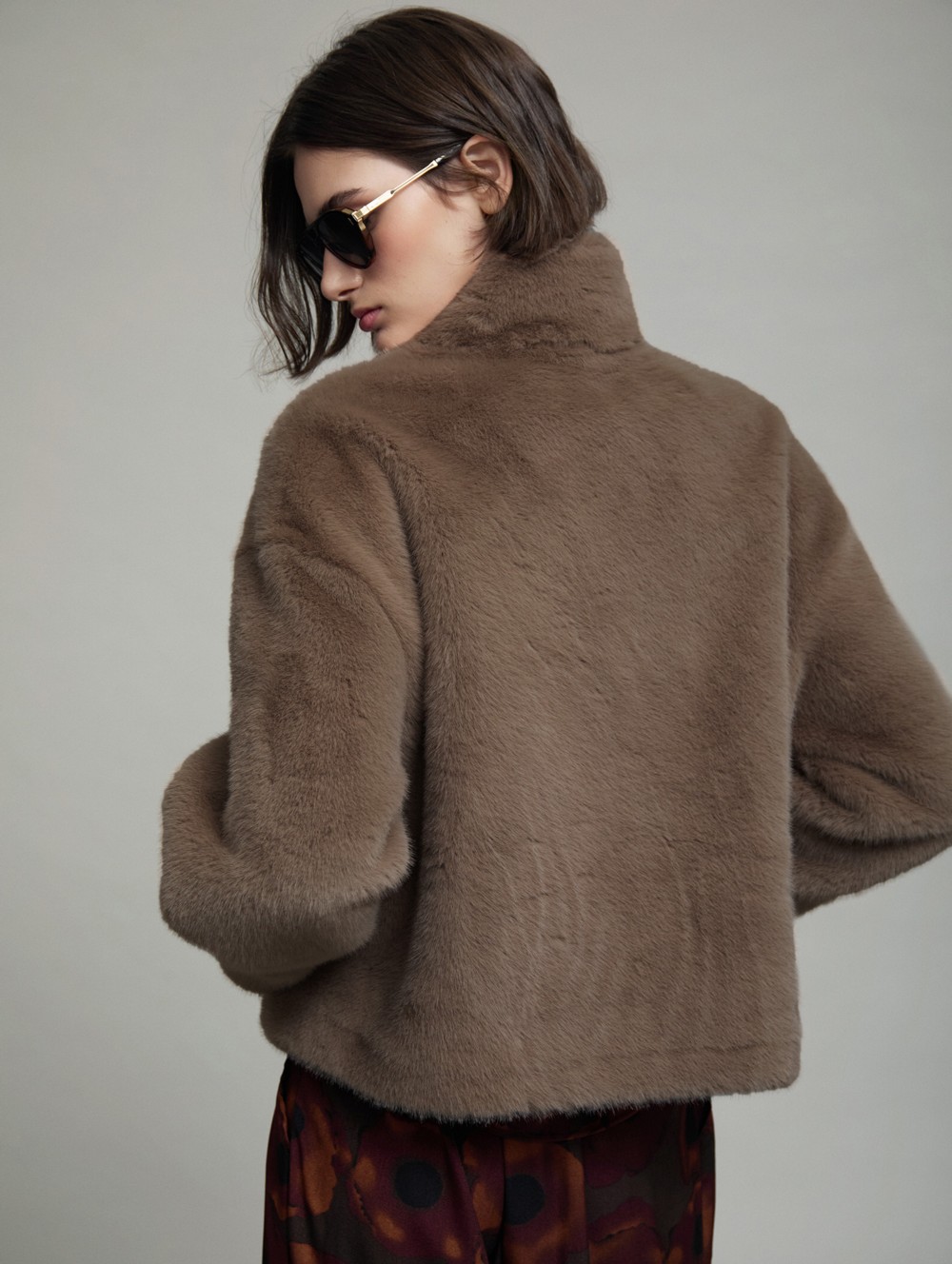 Faux fur jacket