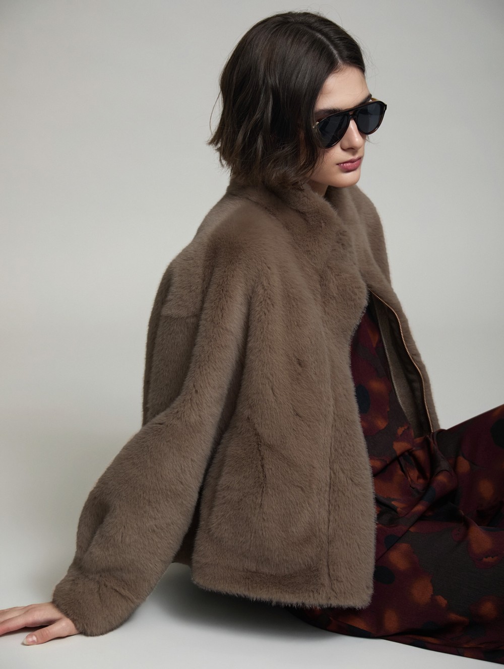 Faux fur jacket
