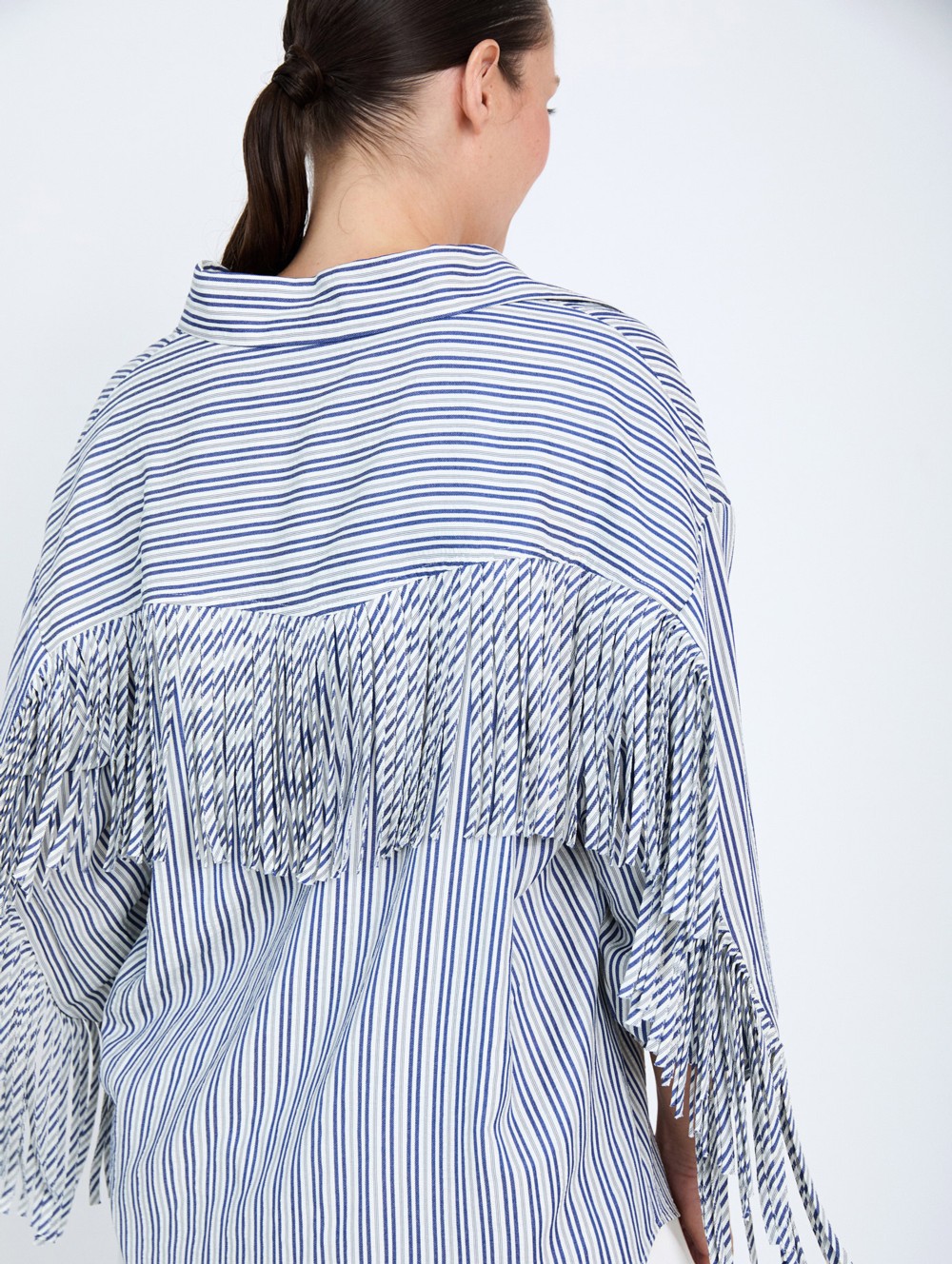 Camisa rayas flecos