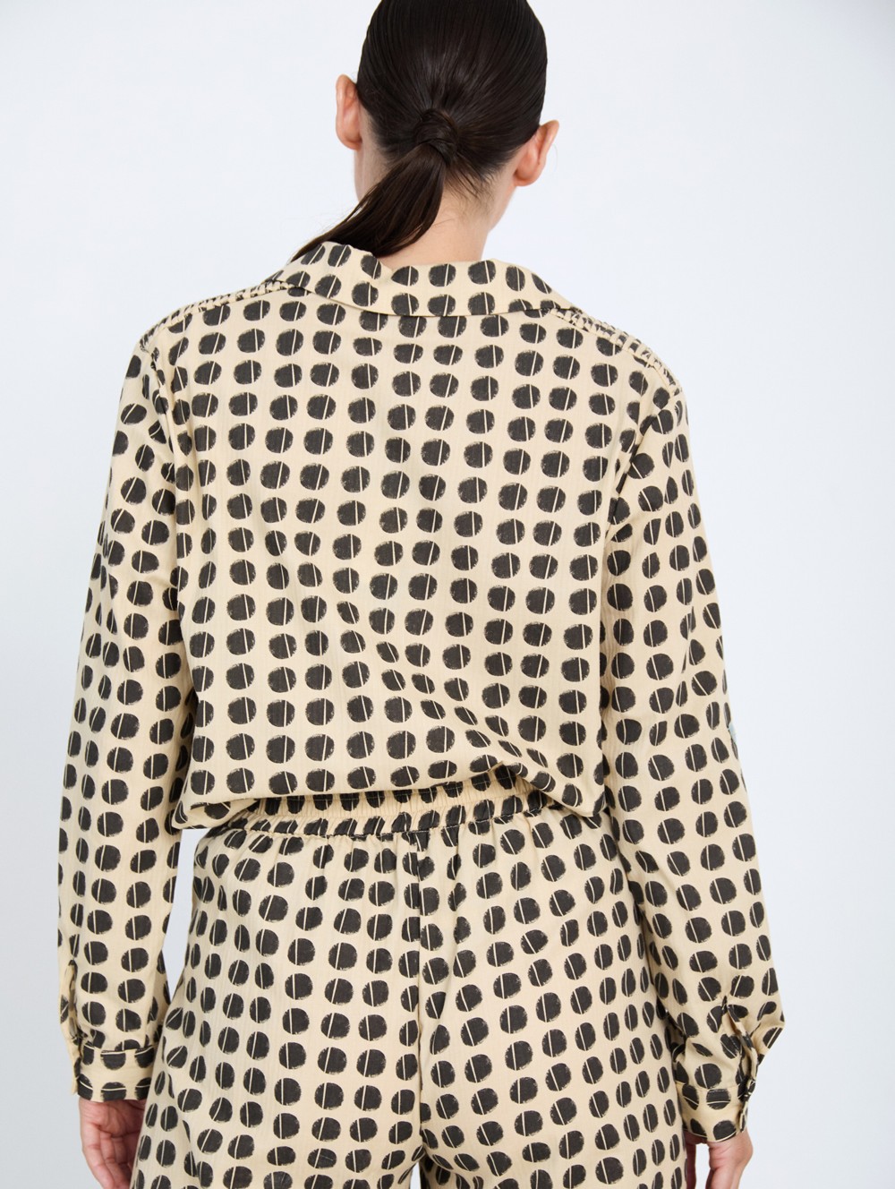 Polka-dot cotton shirt