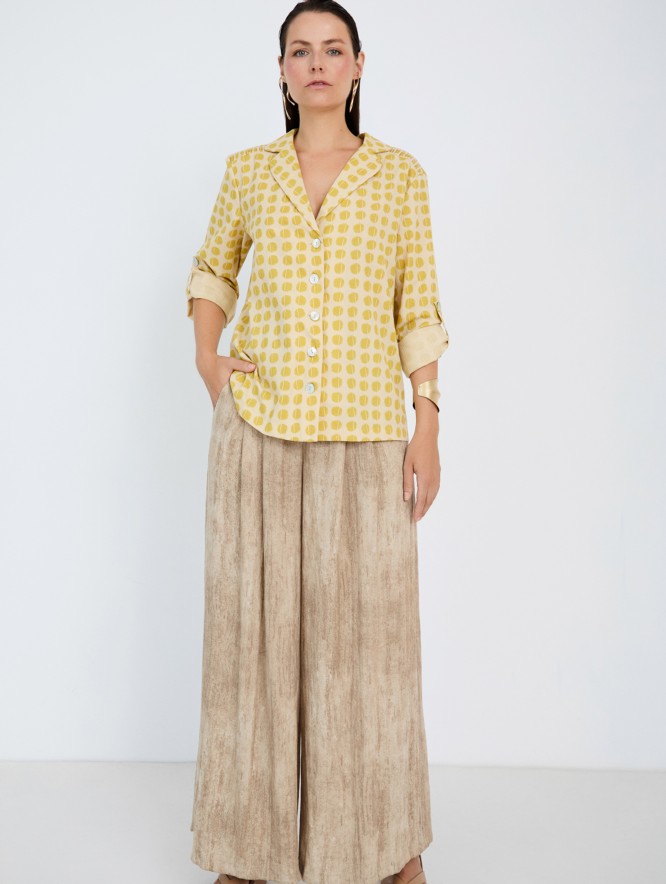 Polka-dot cotton shirt