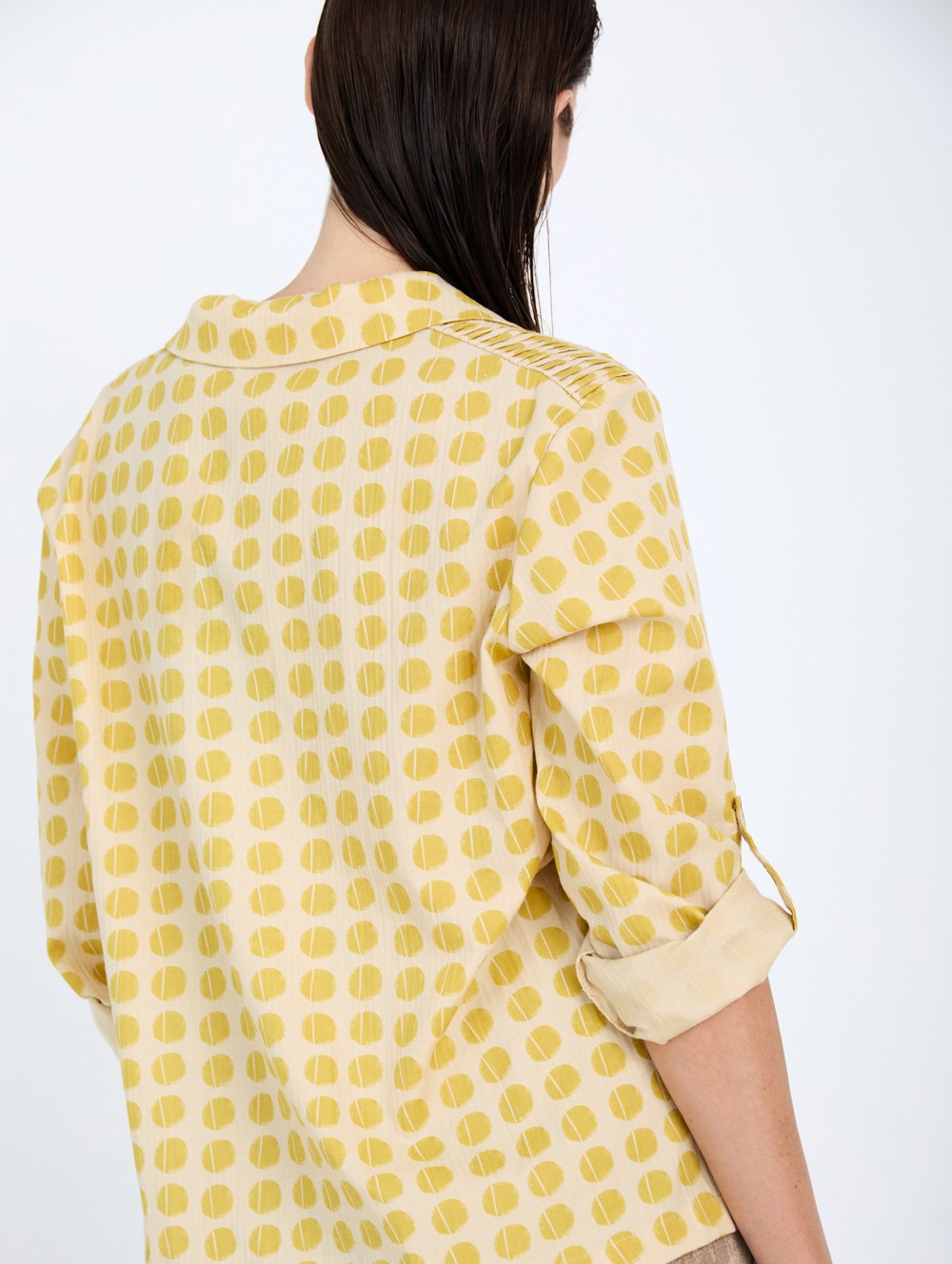 Polka-dot cotton shirt